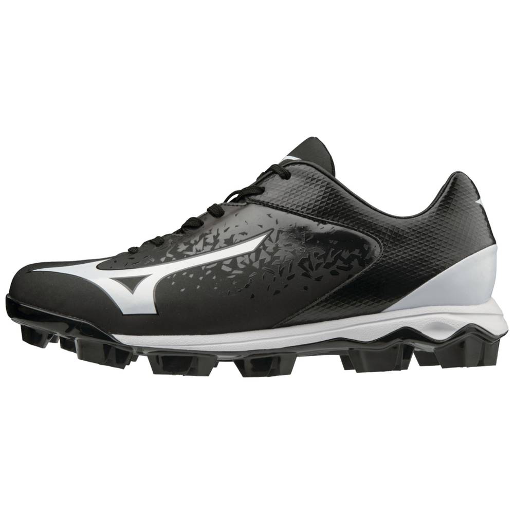 Mens Mizuno Select Nine TPU Low Molded Baseball Cleats Black/White Philippines (DZFSNU301)